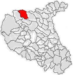 Location of Câmpuri in Vrancea County