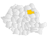 Map of Romania highlighting Neamț County