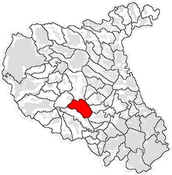 Location of Poiana Cristei in Vrancea County