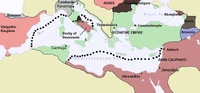Byzantine Empire by 650 A.D