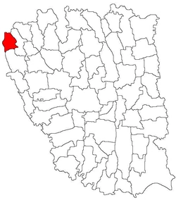 Location of Poiana in Galați County