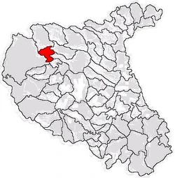 Location of Negrilești in Vrancea County