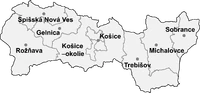 Districts of Košice Region