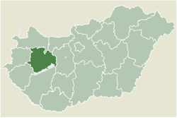 Location of Veszprém County