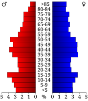 USA Union County, Iowa age pyramid