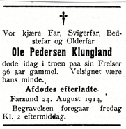 1914 funeral notice