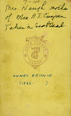 Agnes Rennie (abt1836-aft1865) | Familypedia | Fandom