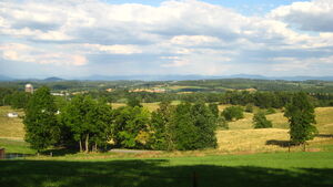 View of Augusta County countryside across the  toward the .