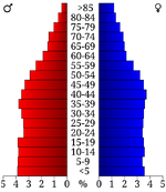 USA Miller County, Arkansas age pyramid