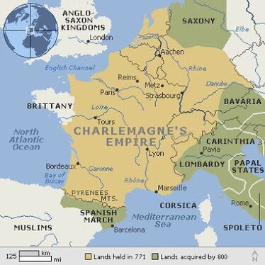 Charlemagne's Empire by 808 a.d.