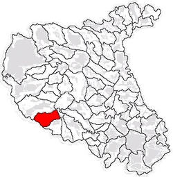 Location of Vintileasca in Vrancea County