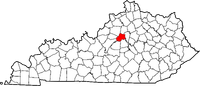 Map of Kentucky highlighting Anderson County