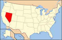 Map of the U.S. highlighting Nevada