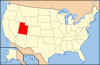 Map of USA UT