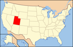 Map of USA UT