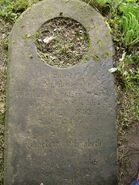 William Creasey Ewing's headstone in the St. Peter's churchyard in Cringleford.