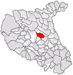 Location of Jariștea in Vrancea County