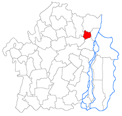 Location of Cazasu in Brăila County