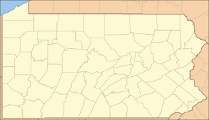 Location of Elizabethtown in Pennsylvania