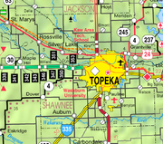 Map of Shawnee Co, Ks, USA