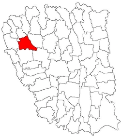 Location of Munteni in Galați County