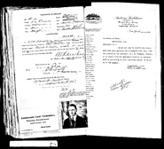 1916 passport application from October 23, 1916