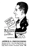 1922 caricature of Arthur Oscar Freudenberg (1891-1968)