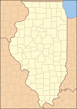 Location of Bloomington within Illinois