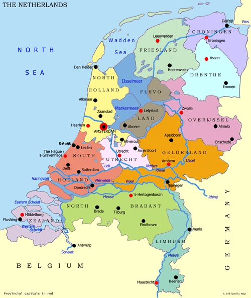 Netherlands map large