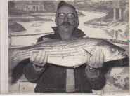 Kenneth Jones and his record catch in 1974.