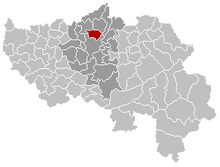 Location of Herstal in Liège province