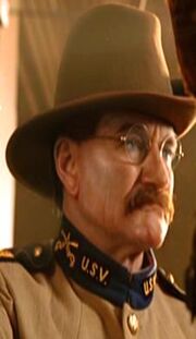 Robin Williams as Roosevelt in Night at the Museum.