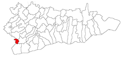 Location of Crivăț in Călărași County