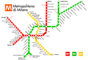 Map of the Milan Metro Network.