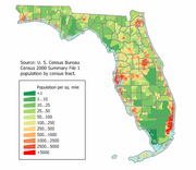 Florida population map