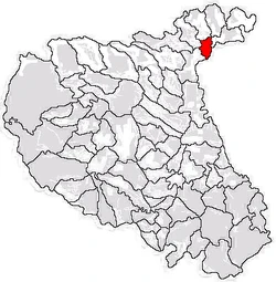 Location of Ploscuțeni in Vaslui County