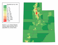 Utah population map