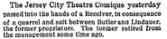 1881 Theatre Comique bankruptcy