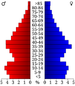 USA Lonoke County, Arkansas age pyramid