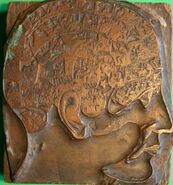 Brass Head used for Phrenology by George Burgess