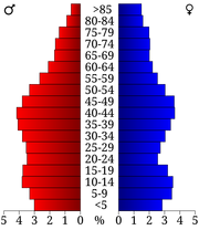 USA Jefferson County, Illinois age pyramid