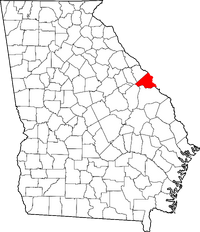 Map of Georgia highlighting Richmond County