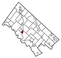Location of Collegeville in Montgomery County