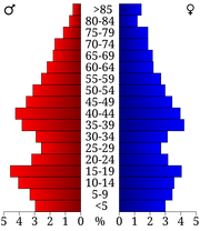 USA Jersey County, Illinois age pyramid