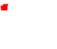 Map of Arkansas highlighting Washington County