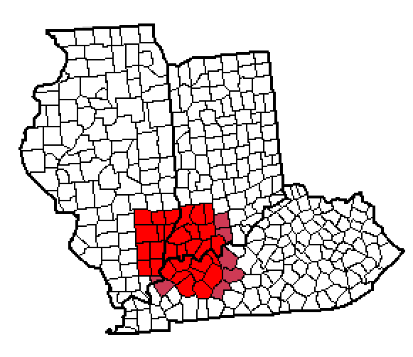 Map Of Illinois And Kentucky Illinois-Indiana-Kentucky Tri-State Area | Familypedia | Fandom