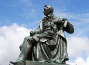 Aleksander Fredro monument, moved from L'viv to Wrocław, its sister city, after World War II