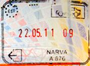 Narva passport stamp