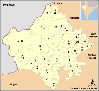 Map rajasthan dist num blank