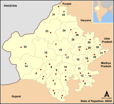 Map rajasthan dist num blank